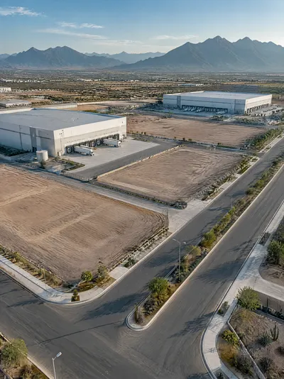 Parque industrial con lotes disponibles