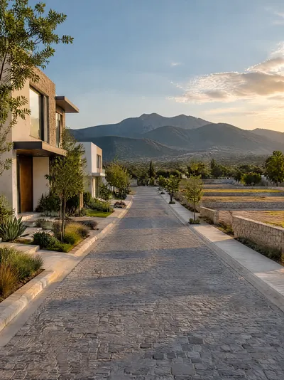 Privada residencial con casas nuevas y lotes disponibles